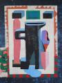 John Berry: Pantry, 2018, Acryl und Sprayfarbe auf Leinwand, 119 x 90 cm

